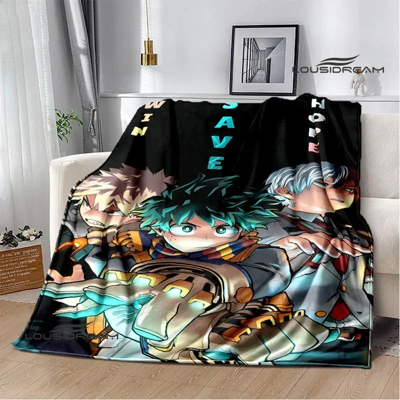 My Hero Academia Cartoon printed blanket Warm Flannel Blankets Soft and Comfortable blanket Home Travel Blanket Birthday Gift