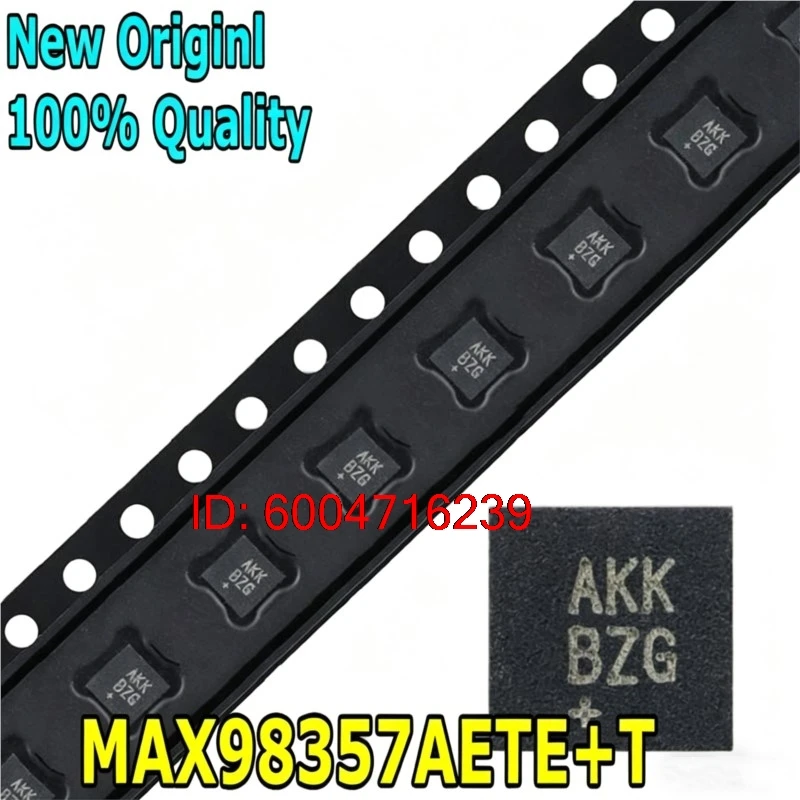 5~10PCS   New    MAX98357AETE+T    AKK    MAX98357AETE   MAX98357    TQFN-16    Chipset