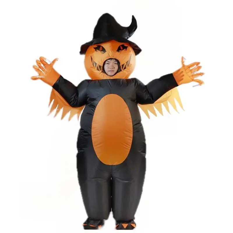 Halloween New Witch Inflatable Costume Walking Pumpkin Party Cosplay Horror Prop