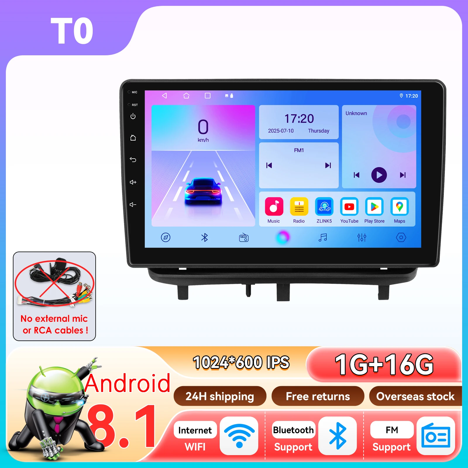 Hizpo 2Din Android 14 autoradio voor Opel Corsa D 2007-2012 multimediaspeler navigatie GPS Carplay autoradio 8-core 4G+WIFI DSP RDS SWC 360 camera