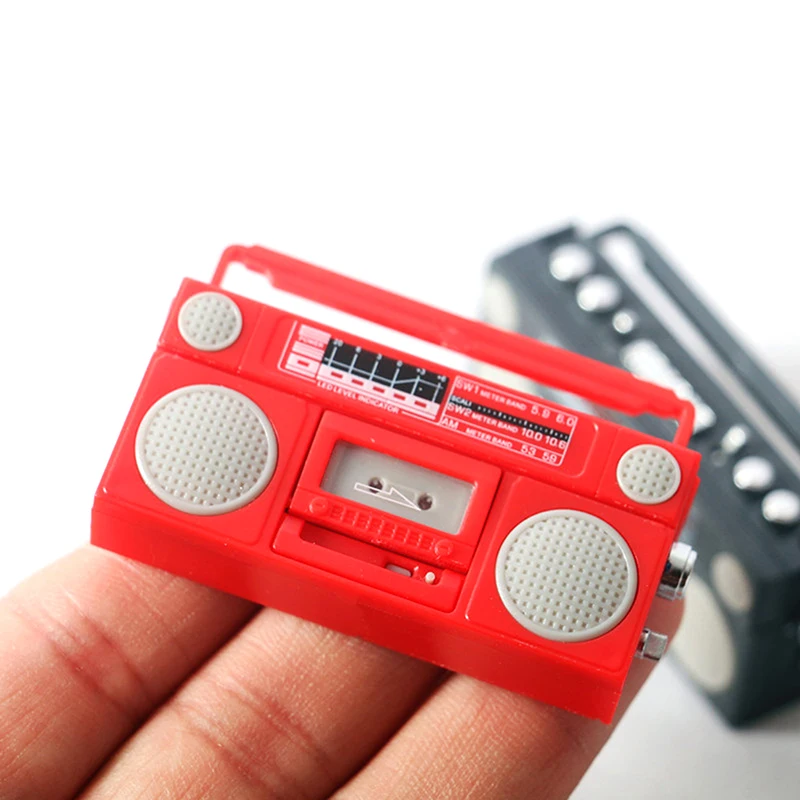 1:12 Puppenhaus Miniatur Retro Radio Modell Rekord Transceiver Spielzeug Home Decor
