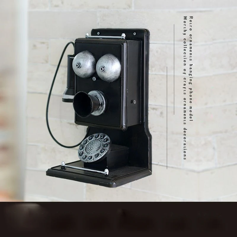 Vintage Style Wall Mounted Telephone Model Clothing Store Bar Window Decoration Wall Hanging Decoration Photography Props ZE920