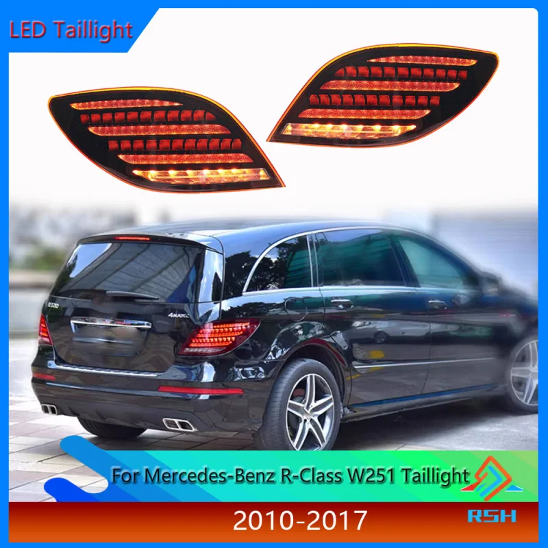 

Для 10-17 Mercedes-Benz R-Class, модификация задних фонарей в сборе W251, алмазная модель, светодиодные ходовые огни, указатель поворота, задний фонарь
