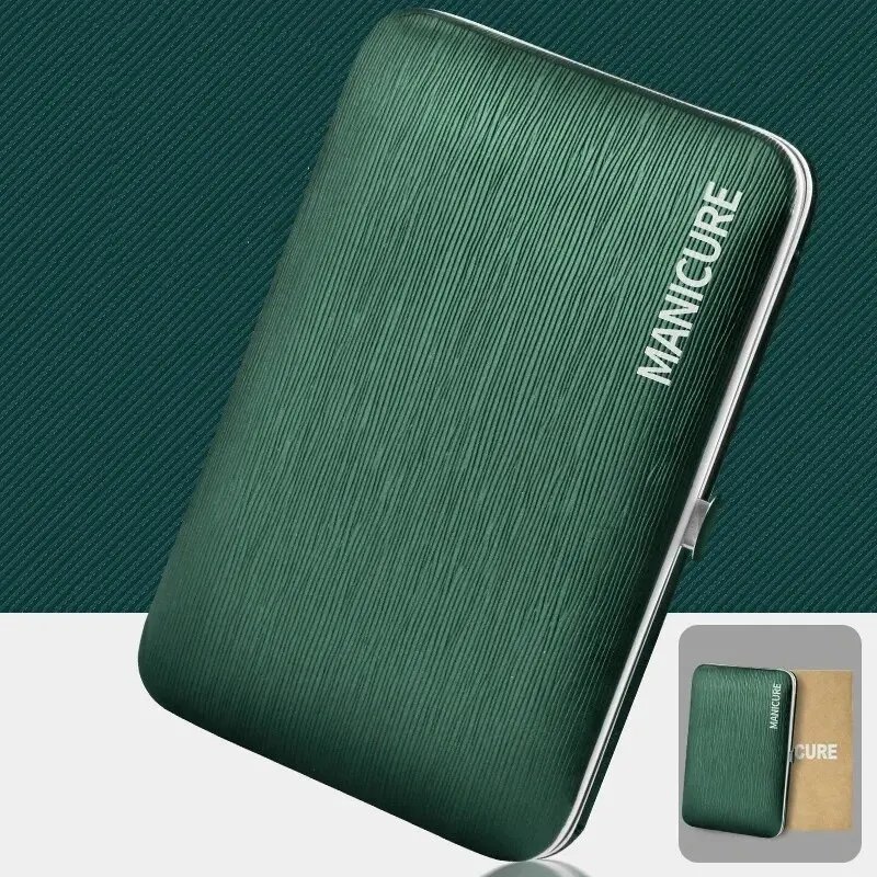 8-18 pz/set Set di tagliaunghie Set di tagliaunghie in acciaio inossidabile con borsa pieghevole Kit per manicure Forbici Trucco Strumento di bellezza