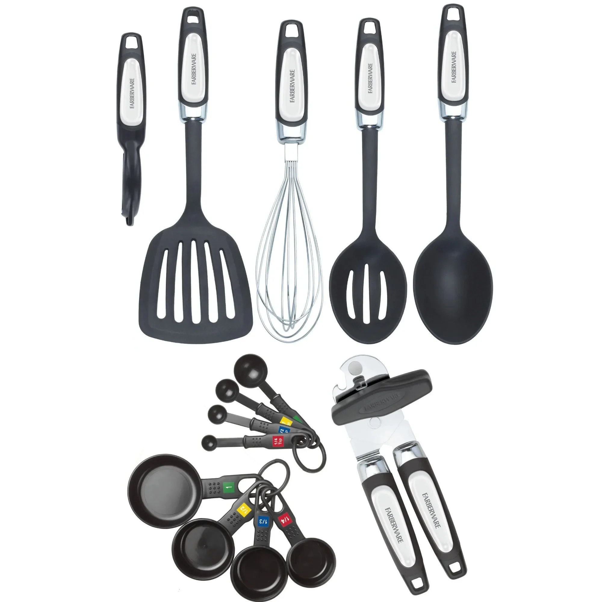 2 Pack 14-Piece Kitchen Utensil Set Black, Professional Tools and Gadgets for Cooking, Non-Scratch and Heat Resistant