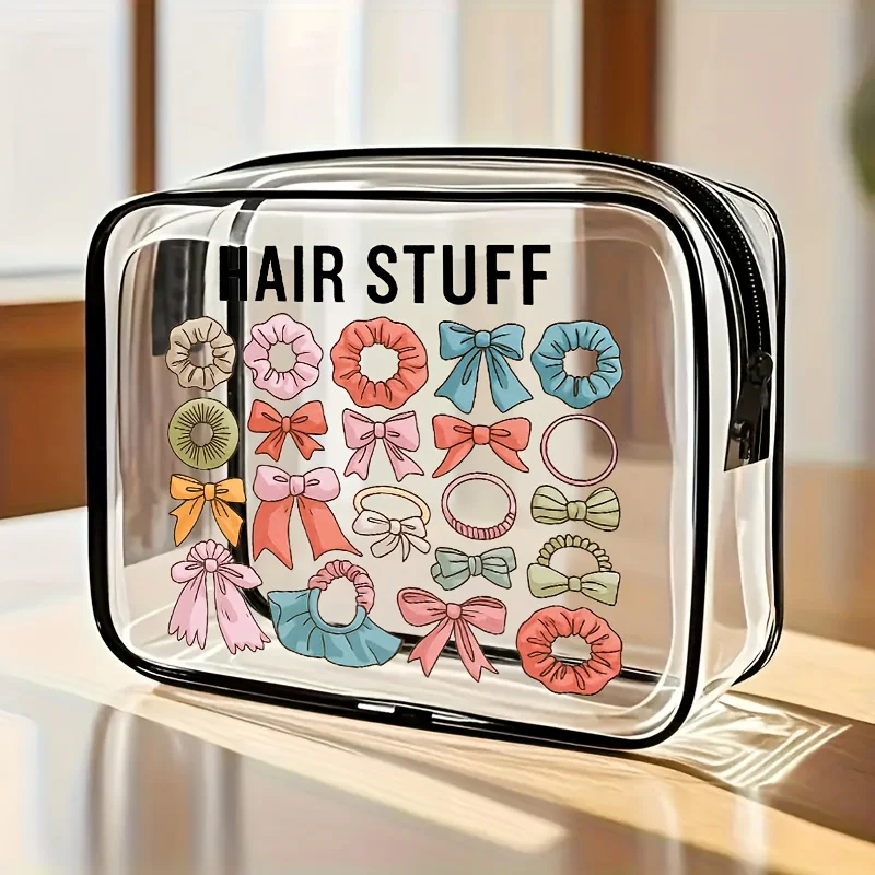 1pc Clear Beach Pouch Waterproof Makeup Bag Transparent Toiletry Organizer Stadium Travel Wash Case Graduation Gift Women