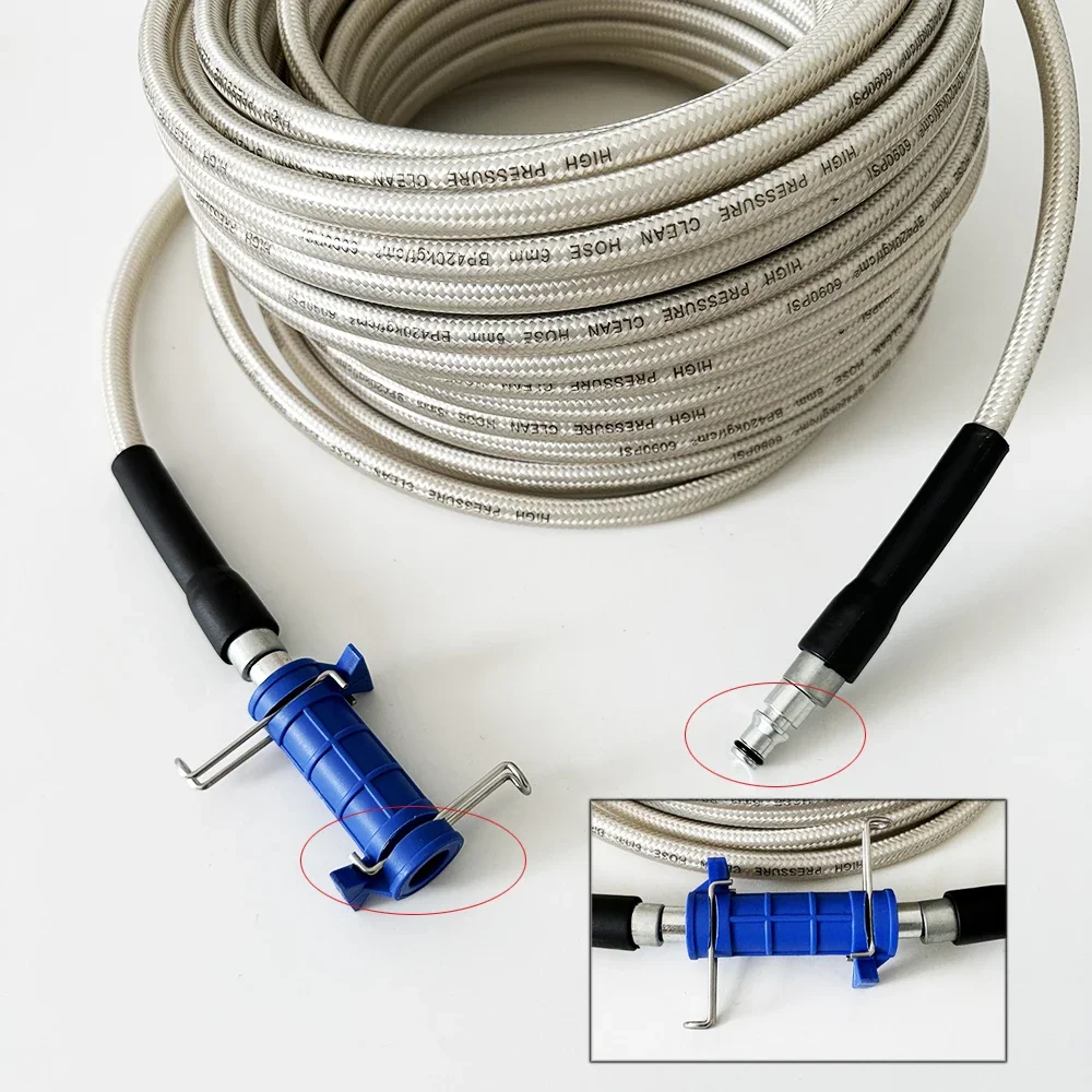 0.5~40M Fiber Reinforced PVC Pipe High Pressure Cleaning Extension Hose PE Kit Pressure Washer Washer Water Cleaning Extension