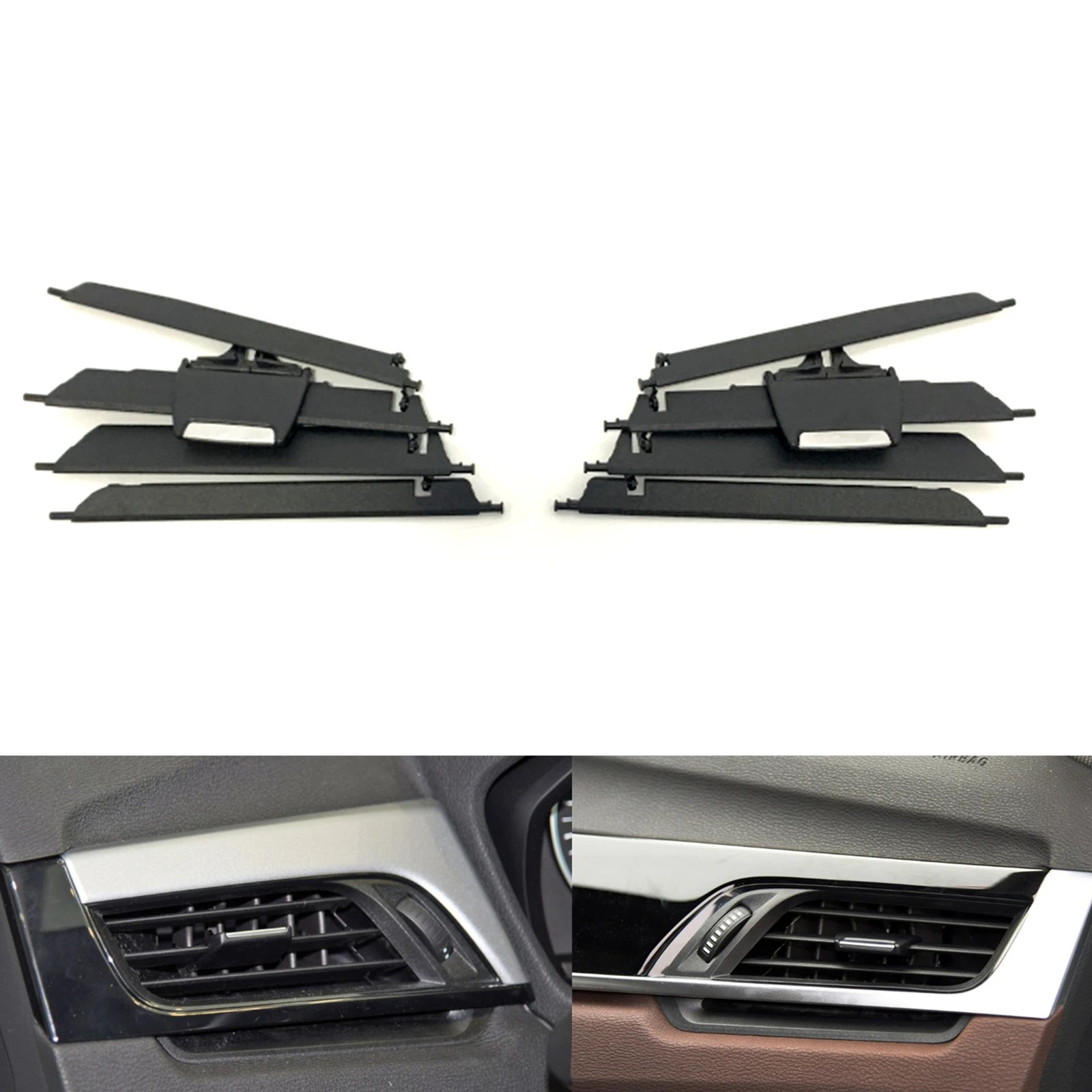 

Side A/C Air Conditioning Vent Outlet Frame Cover Grille Repair Kit For BMW X1 F48 F49 X2 F39 2 Series Station Wagon F45 F46