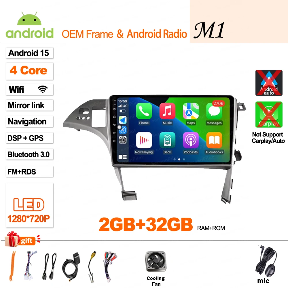 Android 16 Voor Toyota Prius 3 XW30 2009 - 2015 Stereo Head Unit Multimedia Video Player GPS Navigatie Bluetooth 8 Core Wifi 5G - afbeelding 1