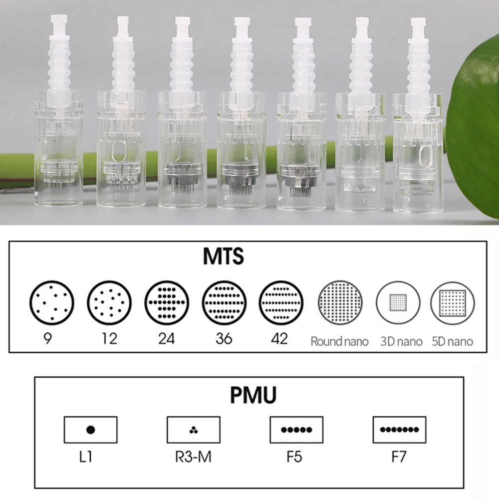 Dr.pen Original Manufacturer N2 M5 M7 E30 Derma Pen Needles Cartridges 1 3 5 7 9 12 24 36 42 Pins Nano For MTS And PMU