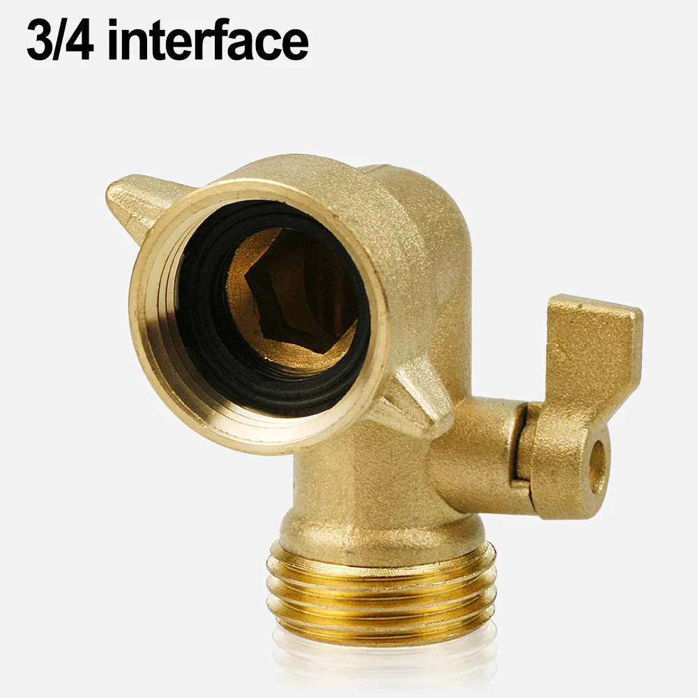 Garden Hose Connector Brass Elbow Valve Easy Installation Heavy-Duty Brass Construction Leak-Tight Seal 55*47mm