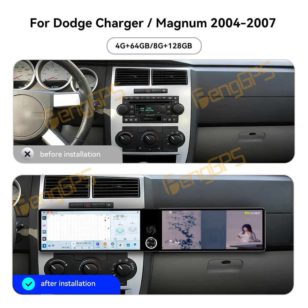 Touch Screen Car Radio For Dodge Charger Magnum 2004–2007 Android GPS Automotive Multimedia Auto Radio Stereo Receiver Head Unit