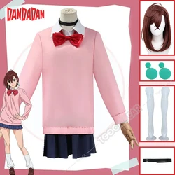 Momo Ayase Cosplay Costume parrucca Anime dandaan vestito gonna scuola uniforme orecchini girocollo festa di Halloween per ragazze donne