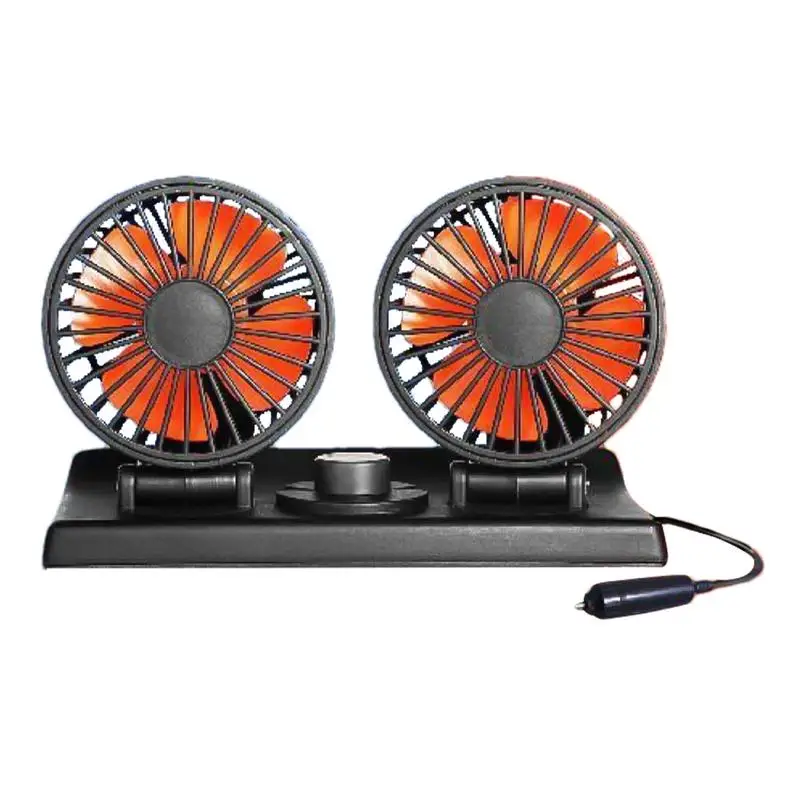 

USB Fan For Car Double Head Cooler For Dashboard Multifunctional Double Head Car Cooling Fan For Dashboard And Back Seat With 2