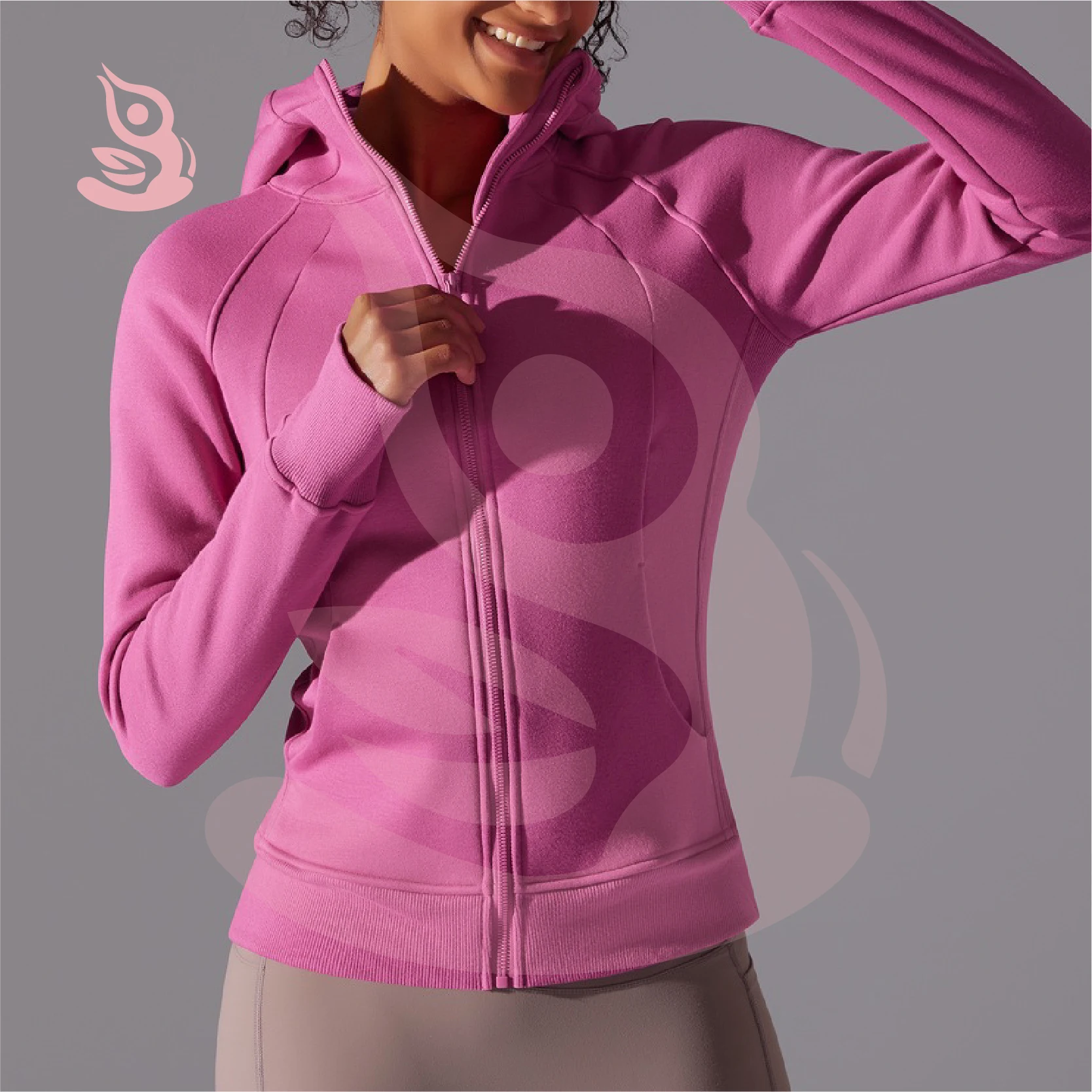 

New Solid Color Thick Warm Hooded Jacket for Sports Outdoor Leisure Outdoor Wear Yoga Training, Fitness Jacket