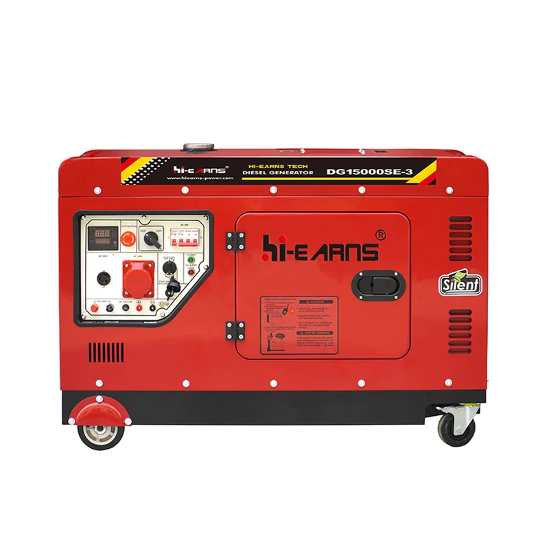 12.5KVA/10KW 220/380V 50HZ DG15000SE3-3D Portable Diesel Generators For Home Silent With 1105 Engine ATS Options