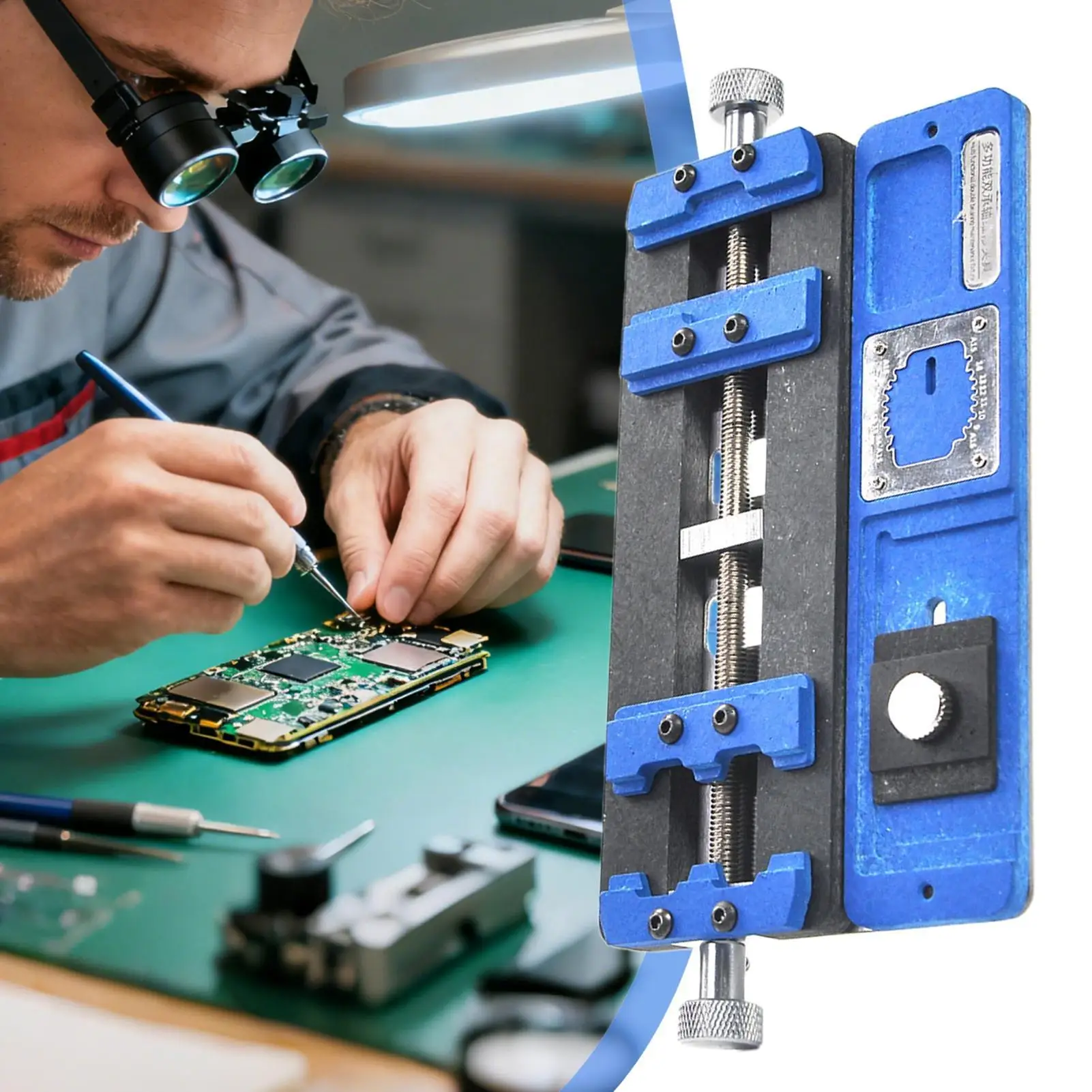 حامل لوحة دوائر كهربائية PCB إصلاح ملزمة حامل لوحة دوائر كهربائية إصلاح المشبك للإلكترونيات صنع المجوهرات هواية الحرف لحام