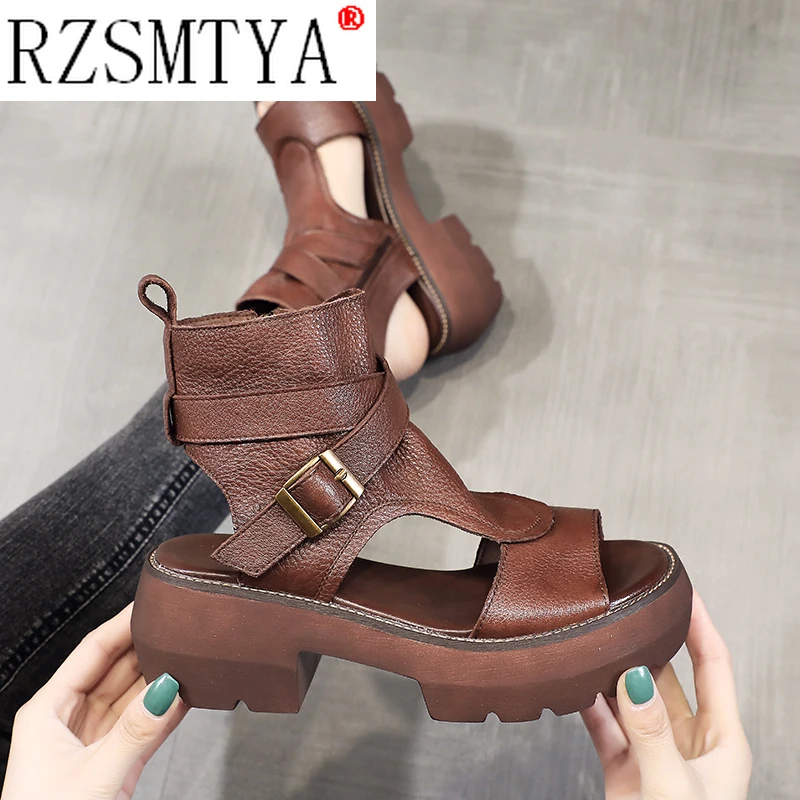 Cool, Stylish, Clasp, Fish Mouth, Roman Sandals, Platform, Summer 2022, New Chunky Heels for Women Platform Shoes