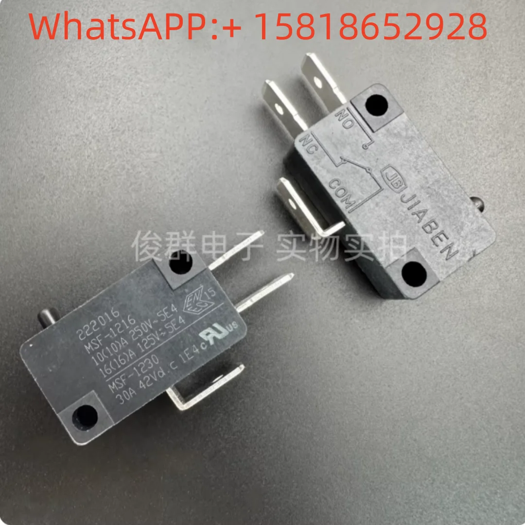 

5 штук JIABEN MSF-1216/1230, большой микропереключатель концевого положения, 10А 250В, кнопка ограничения хода