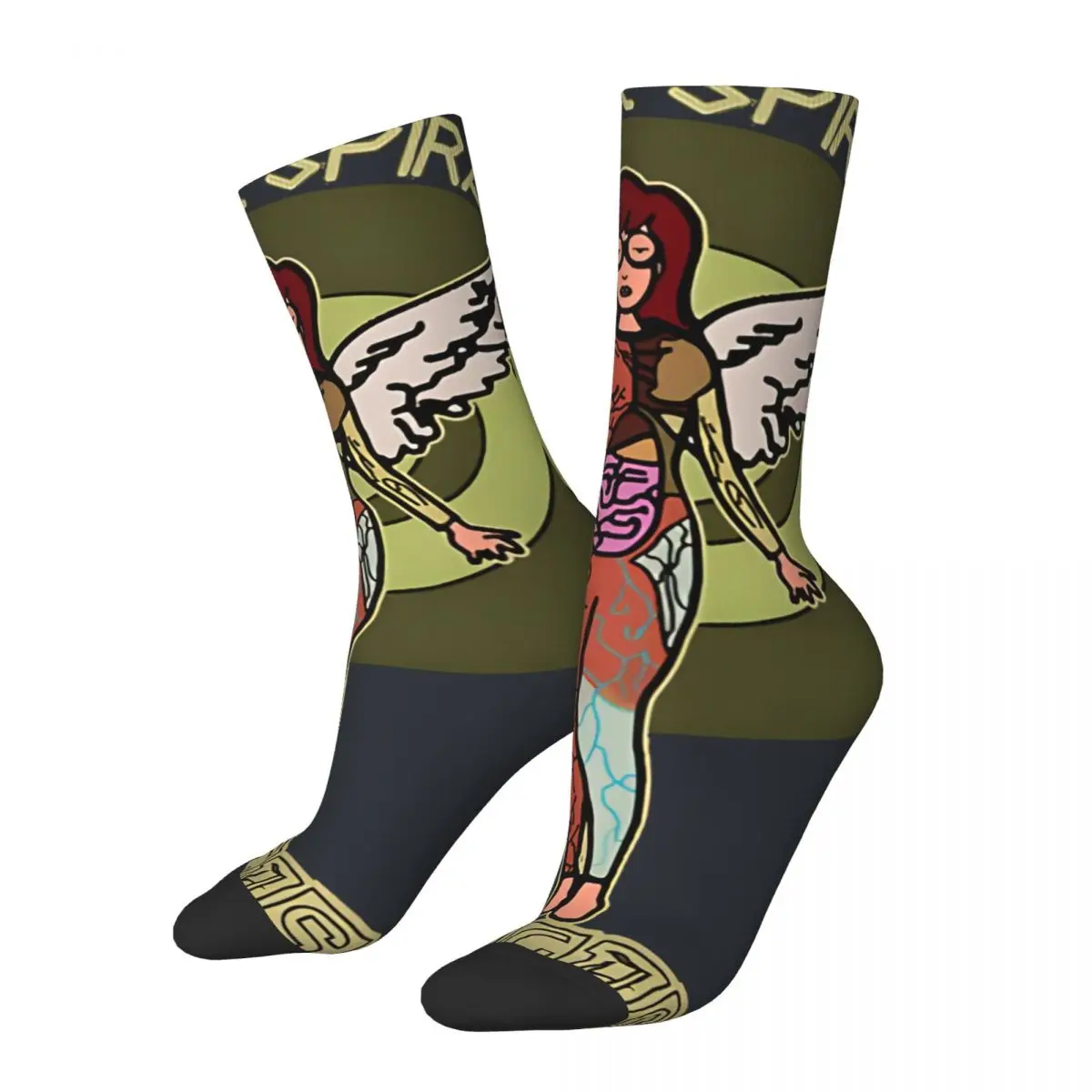 Crazy compression Painrgasm Sock for Men Vintage Utero Quality Pattern Crew Sock Novelty