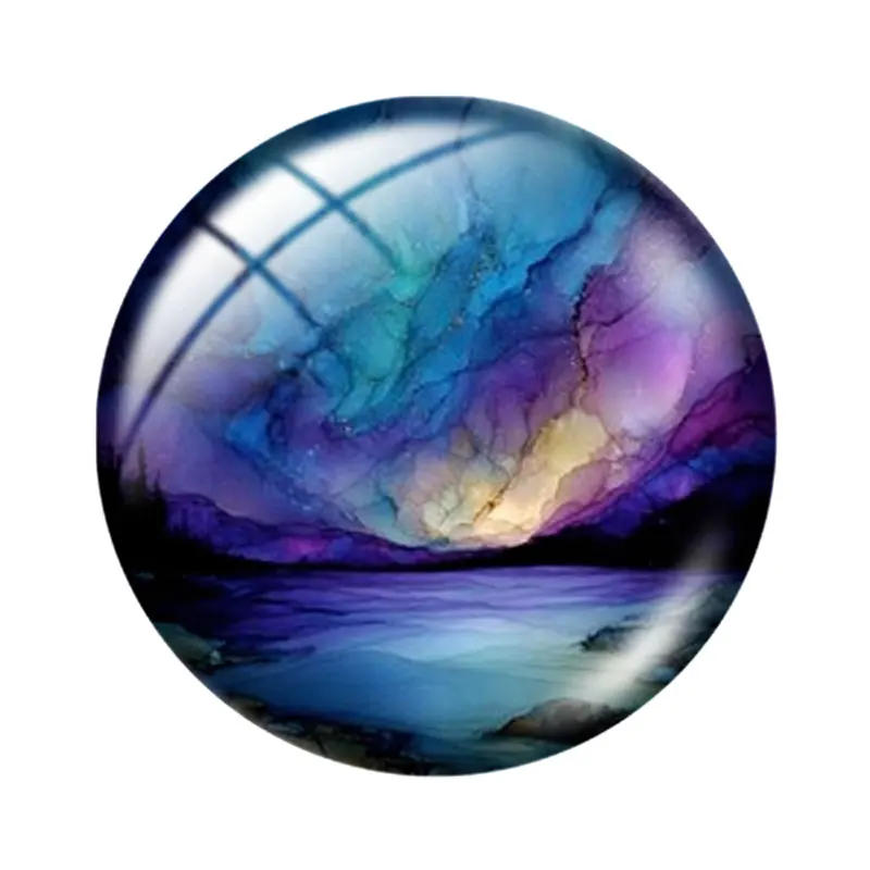 Watercolor Ink Pattern 12MM/18MM/20/25mm glass cabochon  bracelet pendant rings for jewelry demo earrings back Making findingsM view 4