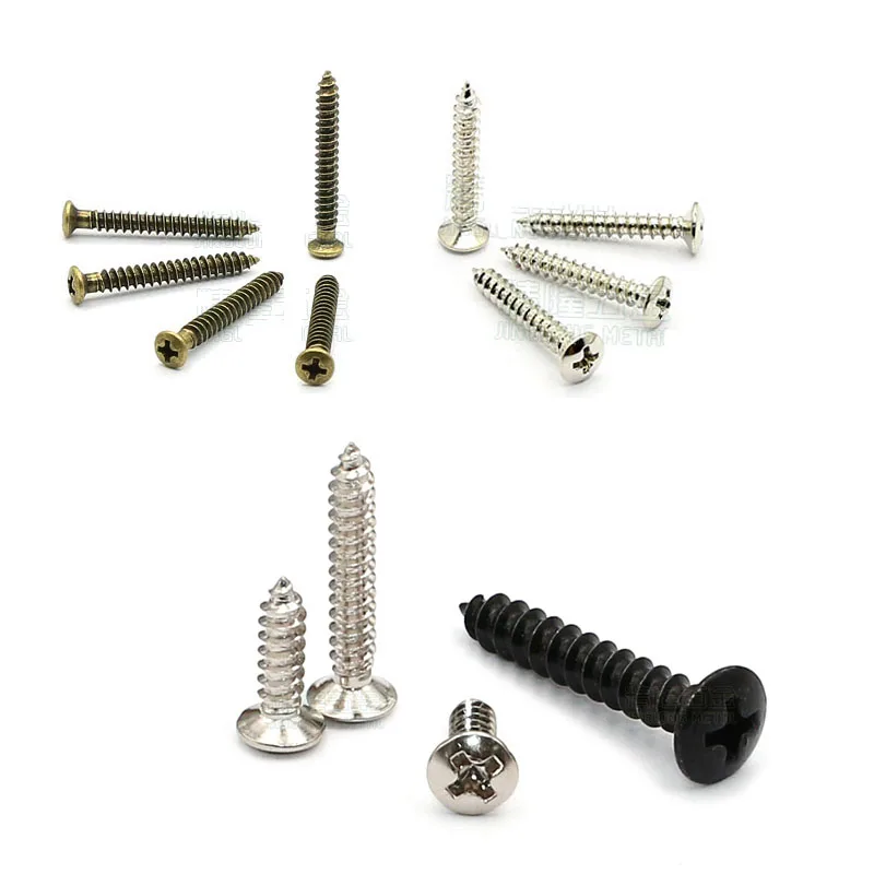 

100Pcs M2.5 M2.6 M3 Medium Carbon Steel Cross Phillips Raised Countersunk Head Half Oval Screw Bolt L=10/12/15/18/25/26mm