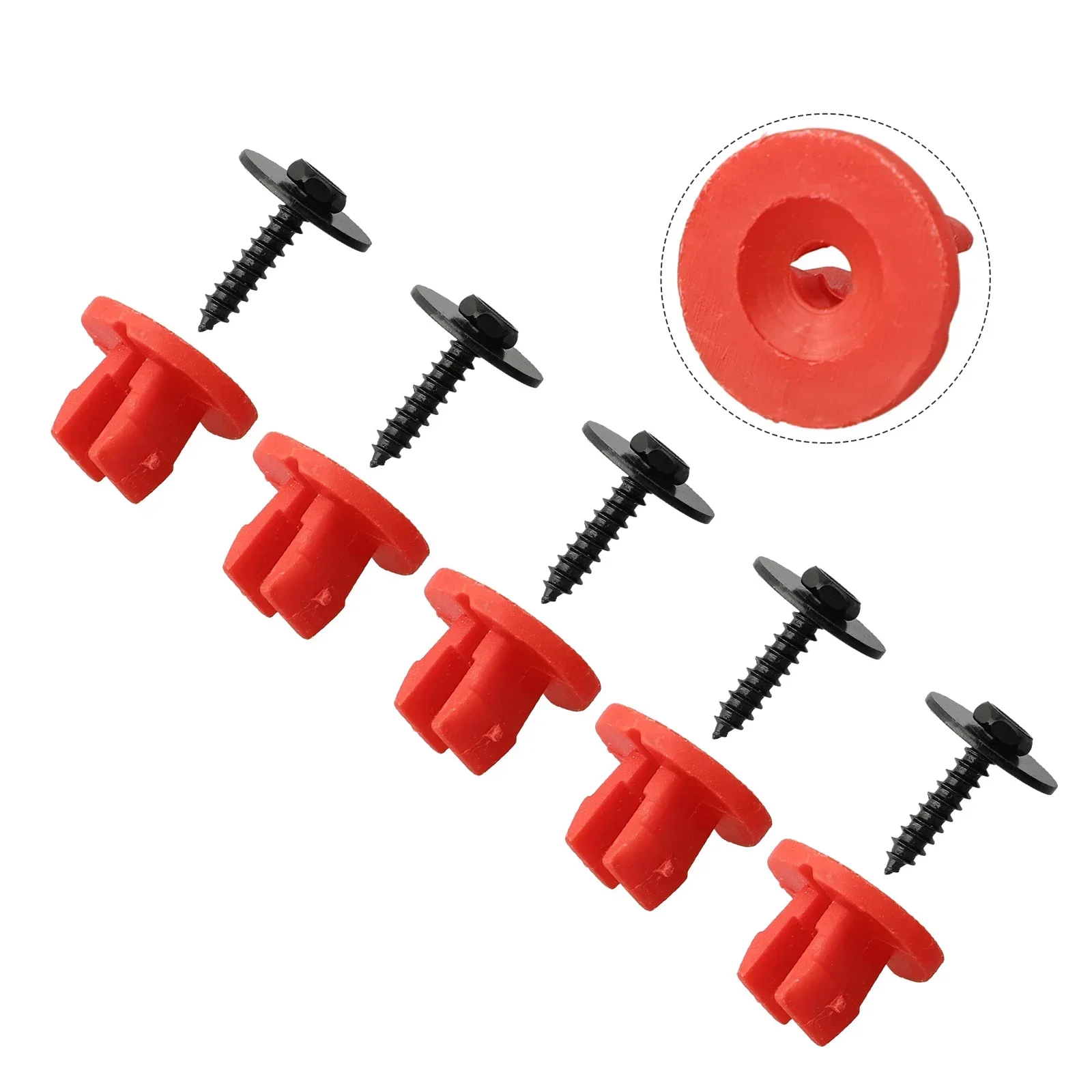 10PCS For Ford Focus II 04-11 03-10 FOR 03-10 FOR MK3 00-07 Car Engine Guard Plate Buckle (5 Screws J32+5 K28 Red)