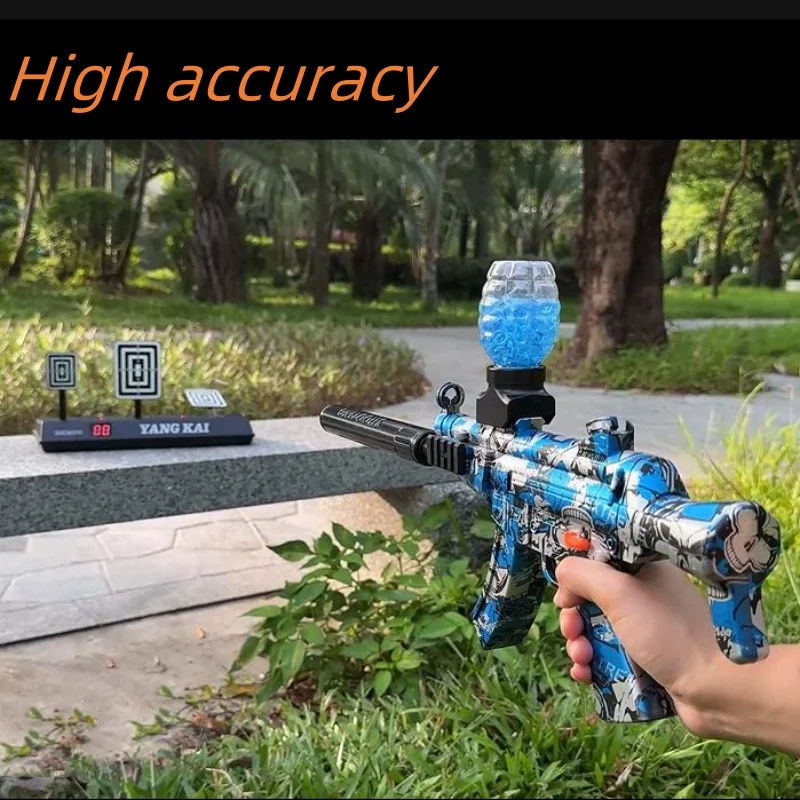 MP5 Handmatig speelgoedpistool voor kinderen met dubbel gebruik Crystal bullet elektrisch continu haar cool graffiti speelgoed interactief cadeau voor jongens