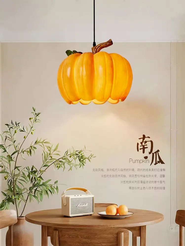 Restaurant pendant Japanese Pumpkin Retro Style Quiet  Home Decoration Personalized Creativity Bar Coffee Shop Study Room  Bedro