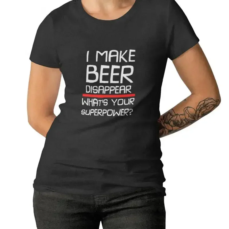Women's I Make Beer Disappear T Shirt Funny Lover Party