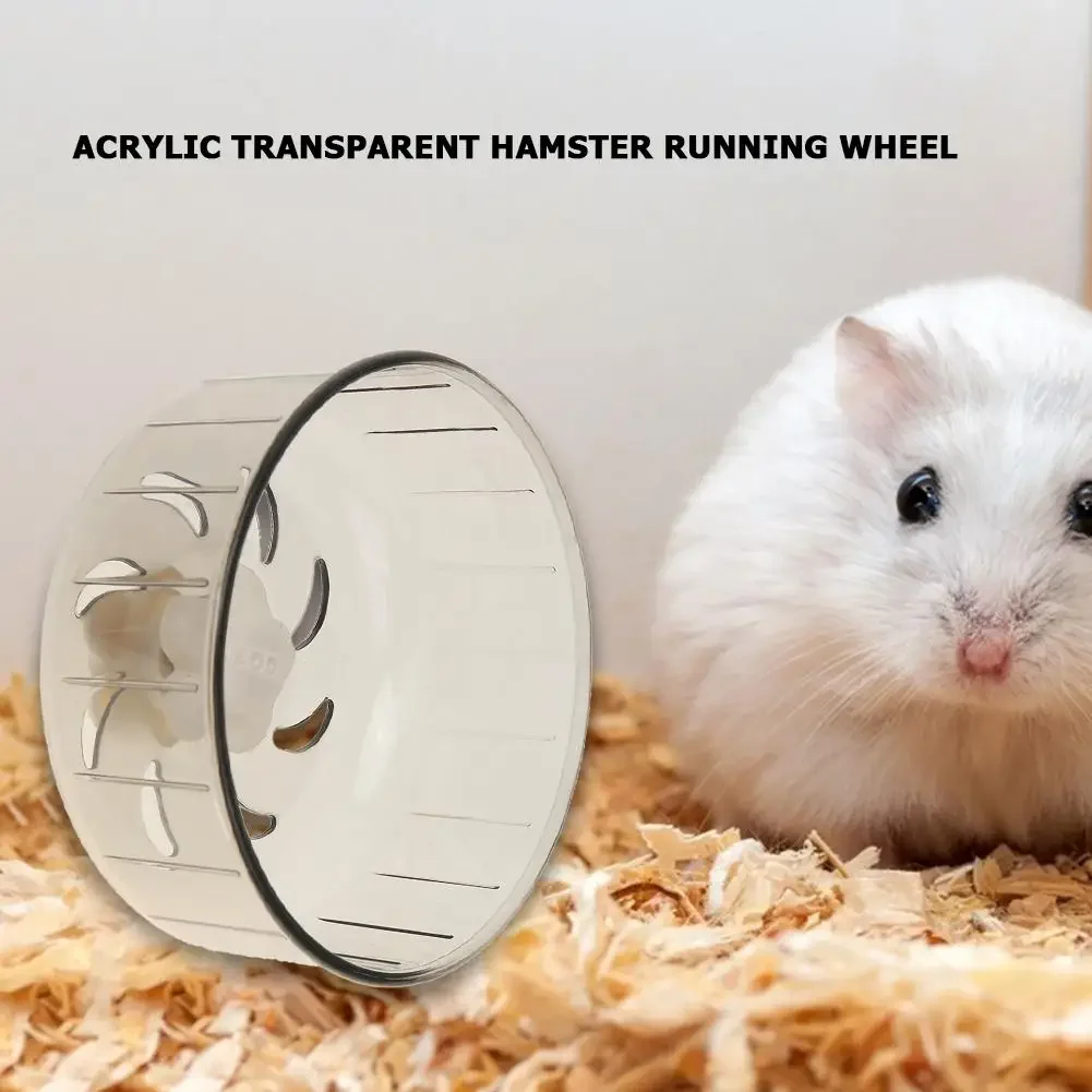 Transparent Hamster Toys Small Pet Running Wheel Treadmill Silent Running Wheels Hamster Toys  Hamster Wheel hamster supplies