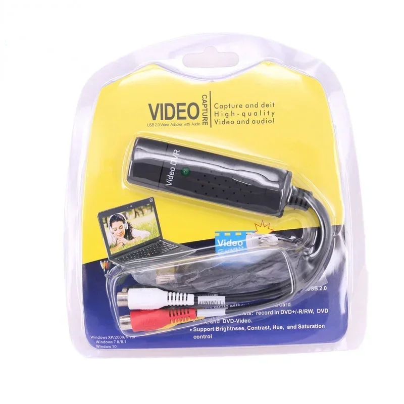 Convertisseur VHS vers DVD, conversion vidéo analogique vers format numérique, audio vidéo, carte de capture d'enregistrement VHS, adaptateur USB 2.0, nouveau