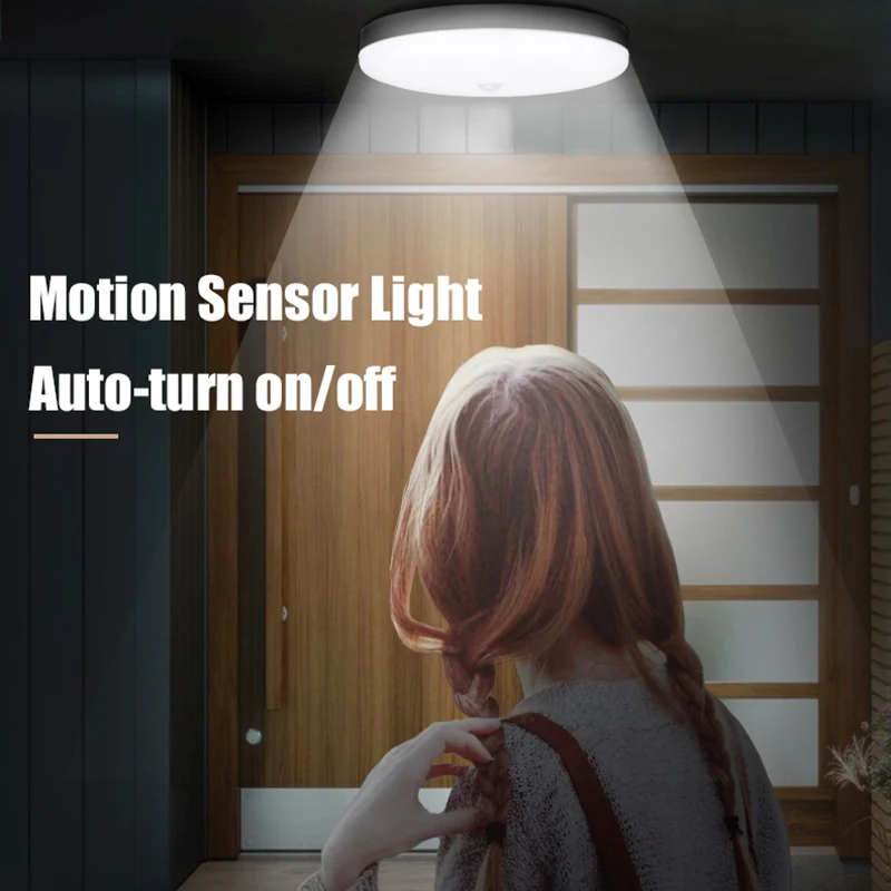 Sensor Lights Led Home Ceiling Decoration Veranda Lustre Indoor Aisle Ceiling Lamps Luminaire Round Chandelier LED Night Lights