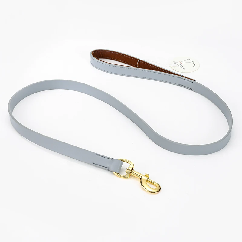 Pink and Gray Italian Greyhound Collar and Leash Soft PU Fits Lurcher whippet Saluki or any other Sighthound Pet Collar
