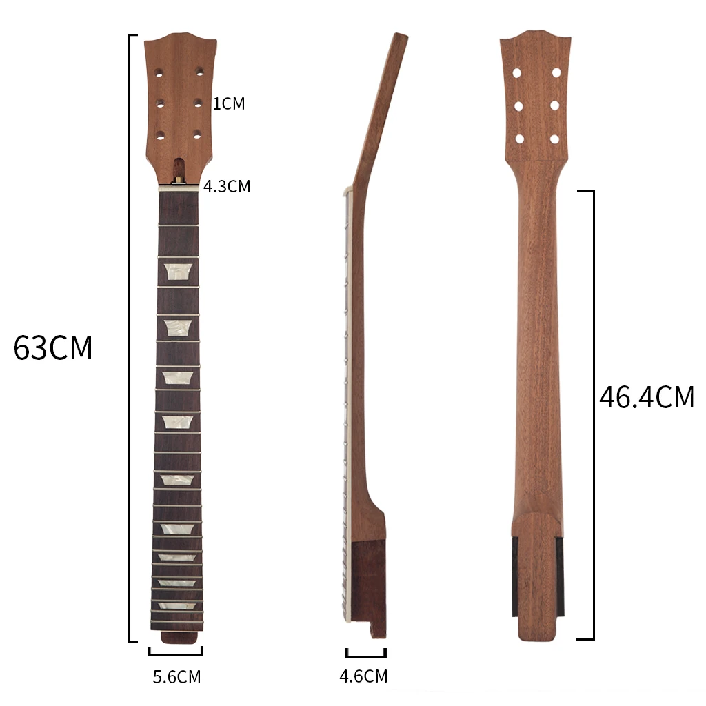 Selected GB LP Style Guitar Neck Nut Frets MOP Mahogany Rosewood Fretboard Fingerboard DIY Guitar Parts Replacement Accessories