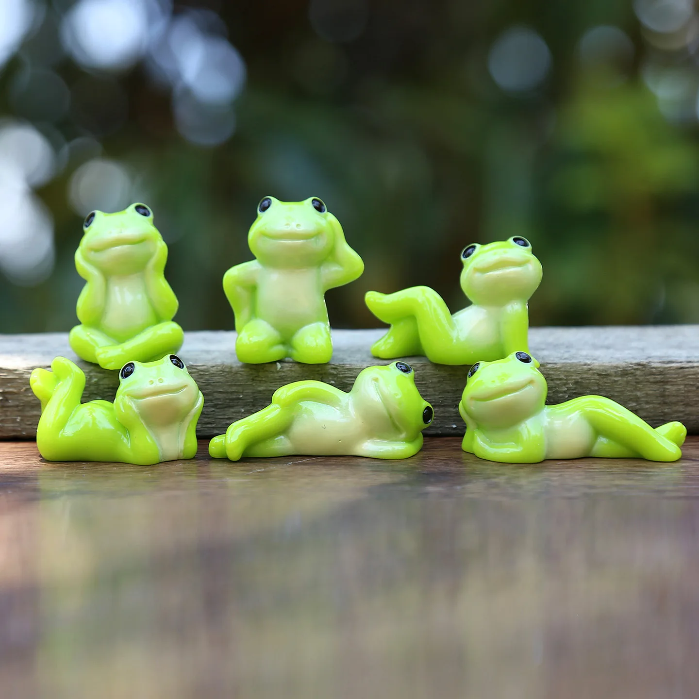 Cartoon Japanse Kikker Klein Dier Standbeeld Hars Pop Speelgoed Creatieve Leuke Kikker Grappige Action Figure DIY Micro Landschap Ornamenten