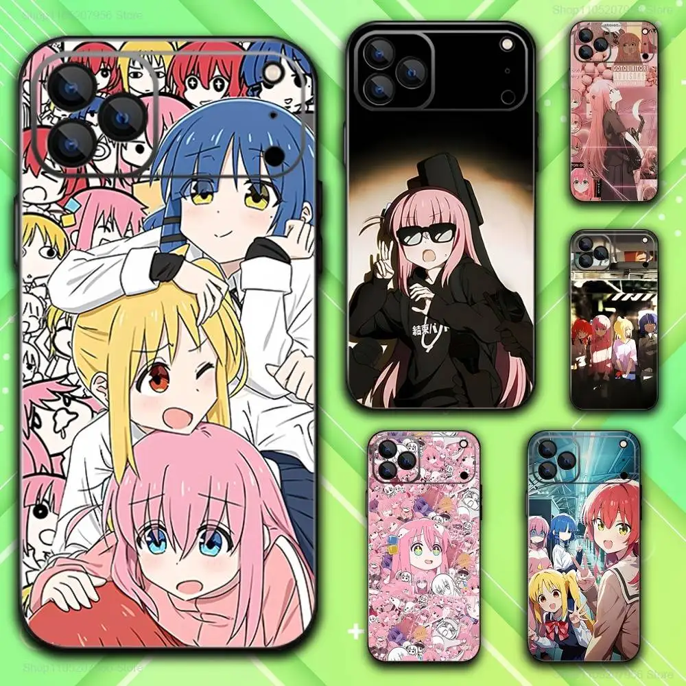 

B-Bocchi The Comics Rock Phone Case For iPhone 13,16,11,14,17,12,15,Plus,E,Air,Pro,Max,Mini Protective Black Cover