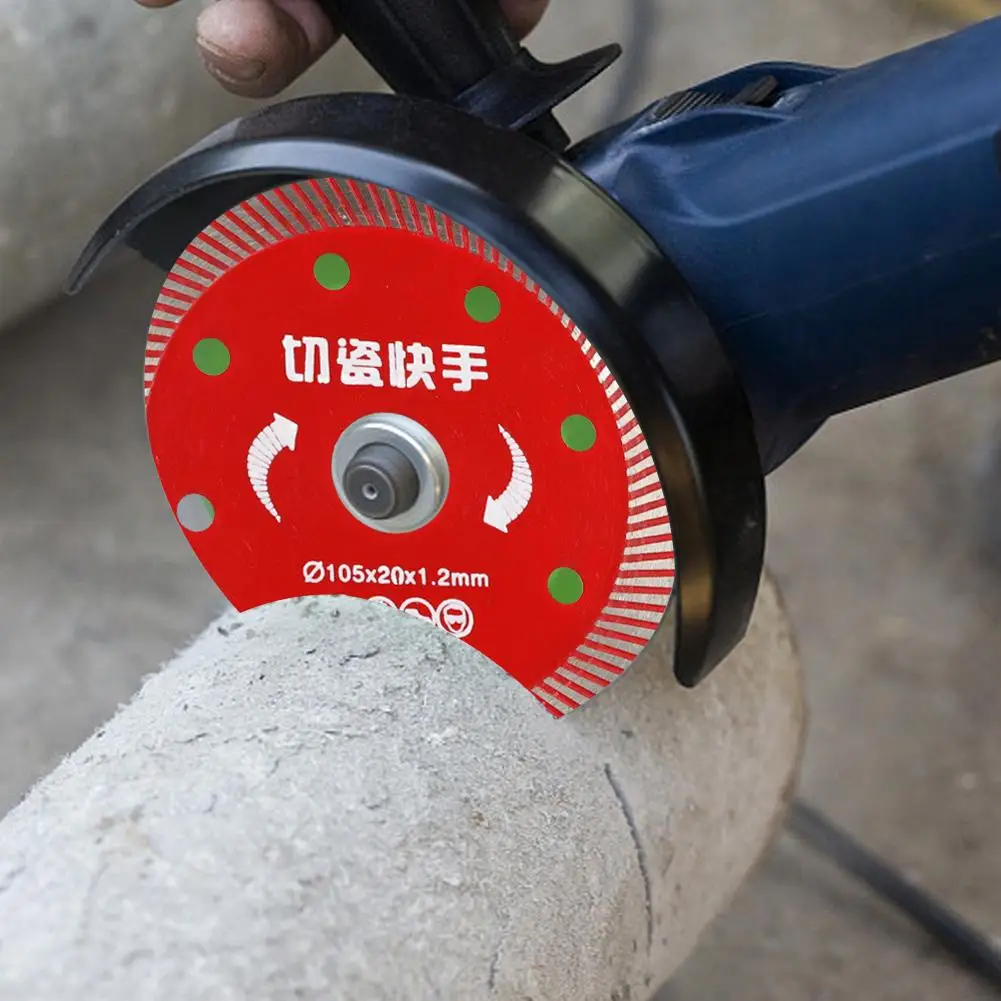 Imagem -04 - Turbo Diamond Saw para Granito Disco de Corte de Mármore Porcellanato Tile Ceramic Angle Grinder 105 mm