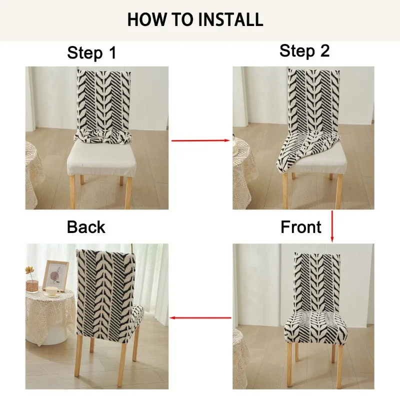 Jacquard Chair Cover Thickened Soft Comfortable Integrated Backrest Elastic Chair Cover Warm Durable Home Dining Cover Protector