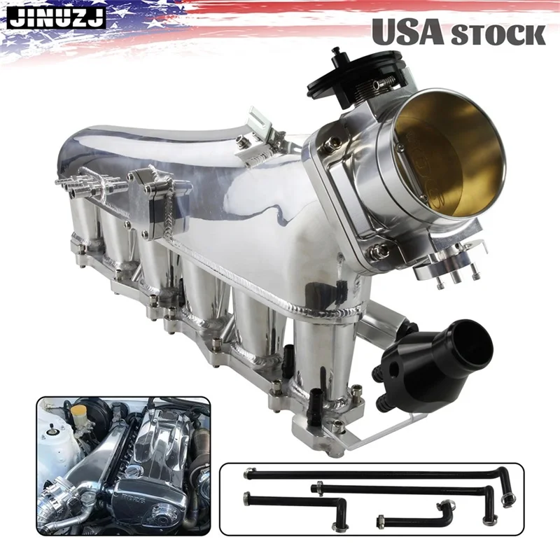 Corpo farfallato rail carburante collettore di aspirazione 90mm per Skyline GTR 2.6 RB26DET R32 R33