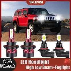 All-In-One Headlight High Beam Low Beam Foglamp Combo Bulbs 9V-36V 28000LM For Hummer H3 2006 2007 2008 2009 2010 Car Lights