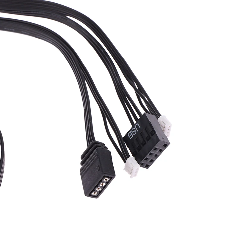 New 2PCS New AMD Ryzen Wraith Prism Wraith Max Fan RGB Light Motherboard Control Sync Cable