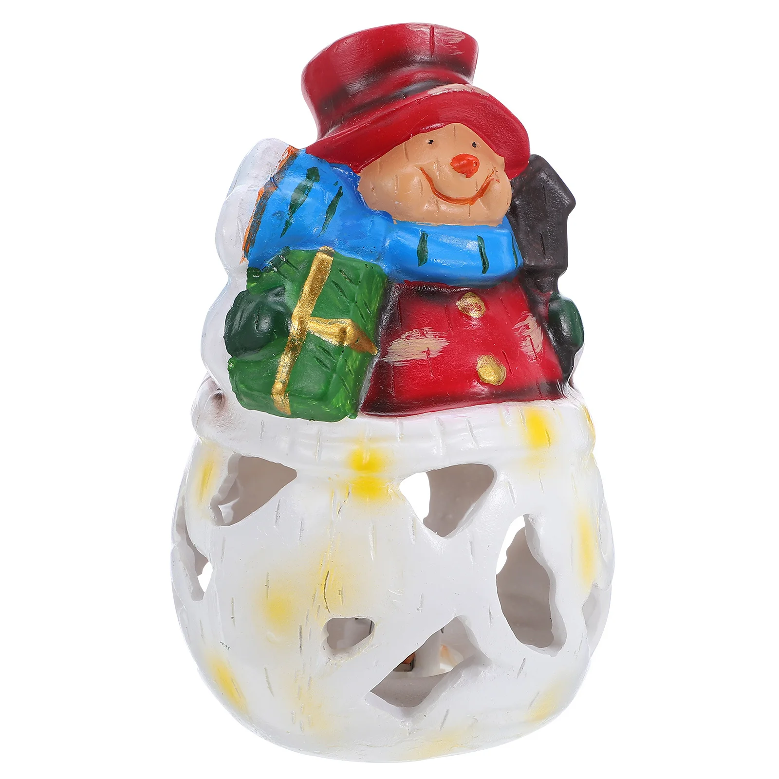 

Resin LED Snowman Night Light Decorative Christmas Table Lamp Lighted Snowman Ornament Holiday Indoor Sculpture