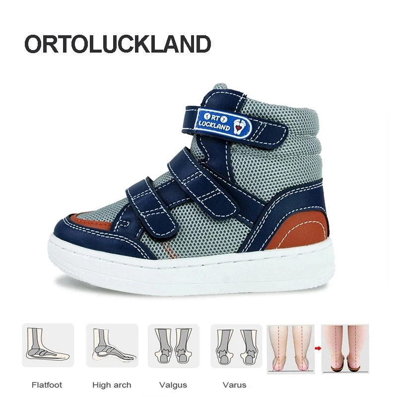 Cậu Bé Chỉnh Hình Giày Cho Bé Ortoluckland Trẻ Em Mùa Thu Thể Thao Giày Dép Bé Gái Giày Sneaker Da Hỗ Trợ Vòm Và Sửa Sai Miếng Lót