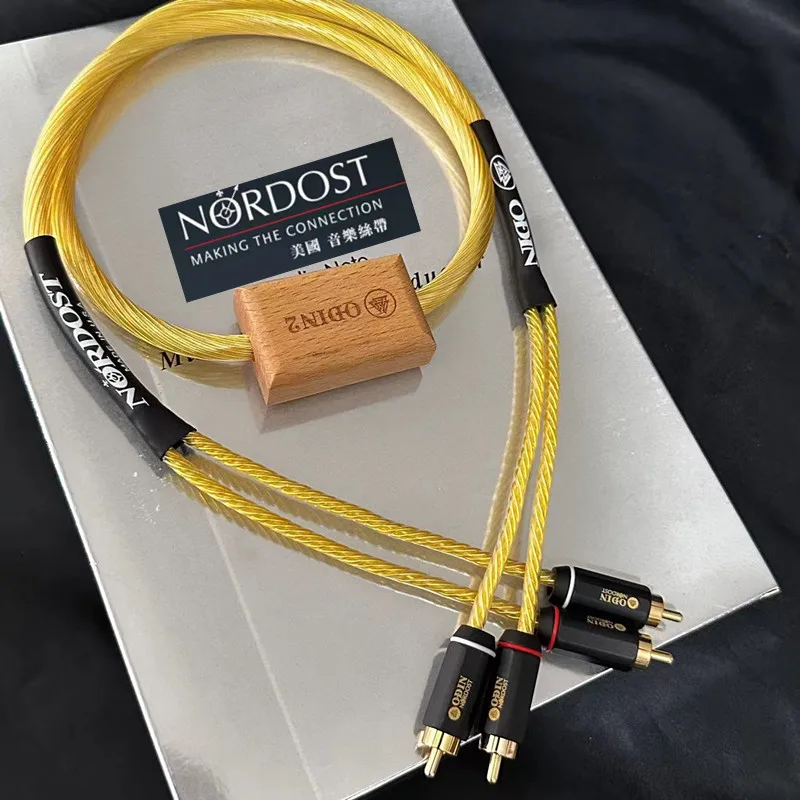 Nordost ODIN 2 Gold RCA audio cable ODIN Gold  Signal Cable Double Lotus Sterling Silver Audio Cable CD Amplifier Tube Cable