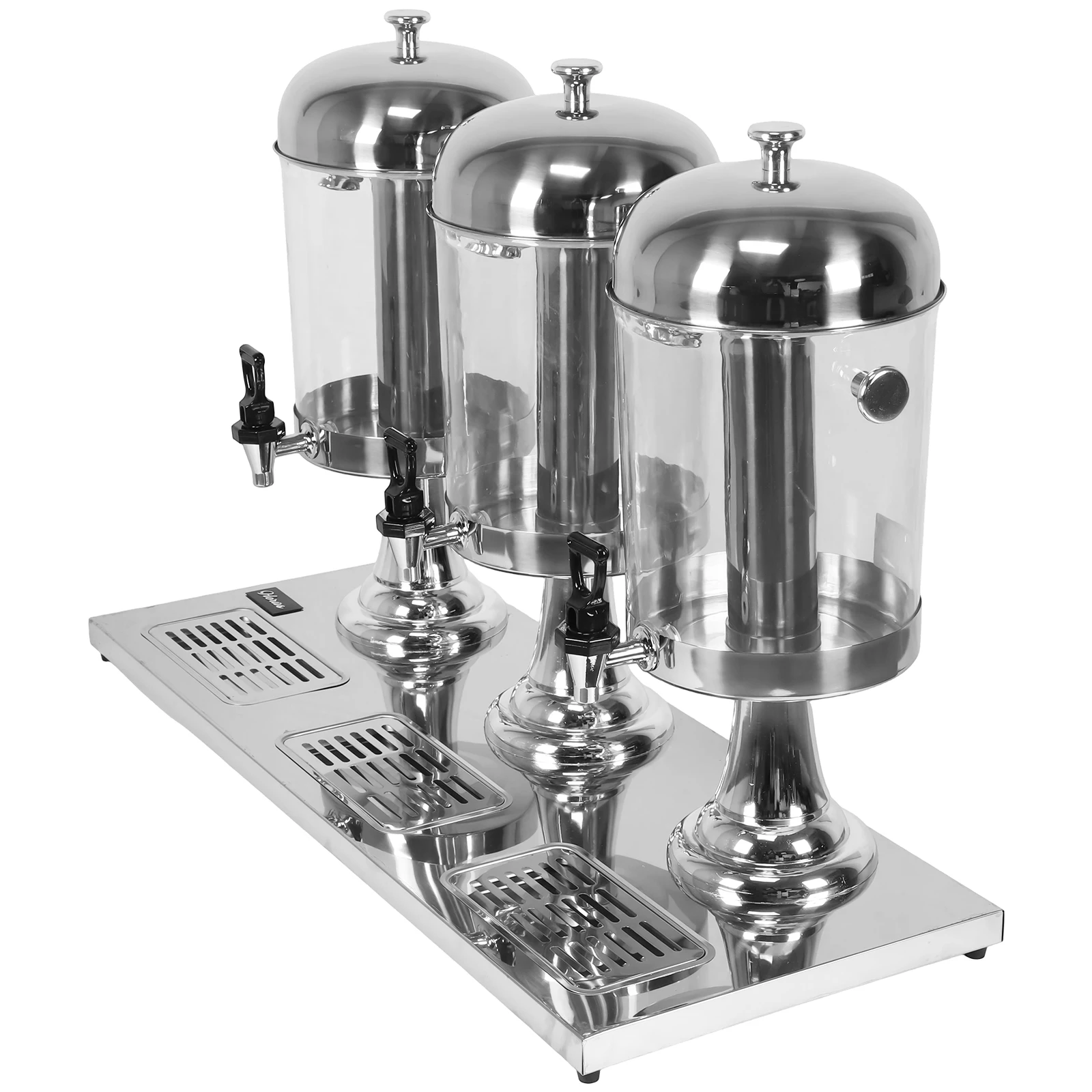 

24L Stainless Steel Commercial Beverage Container with Spigot Large Capacity Buffet Beverage Dispenser with Ice Core for Parties