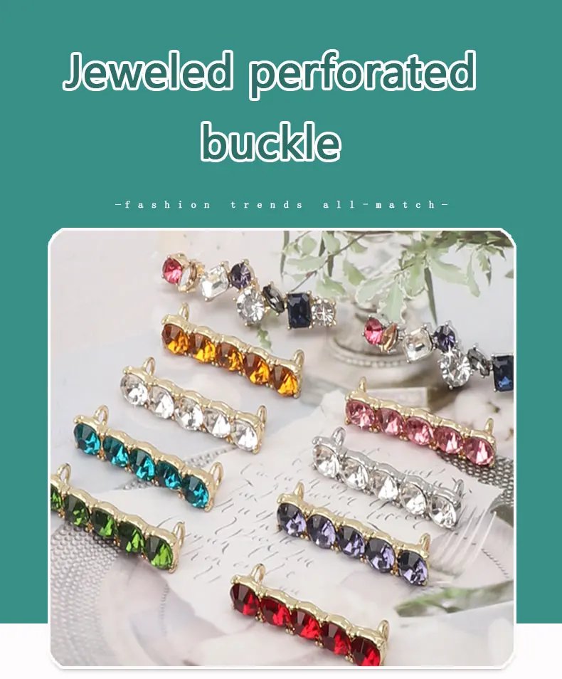 Shoes Flower Tide with Shiny Rhinestone Creative Couple Shoelaces Buckle Decoration Ins Canvas Shoelace Accessories Sneakers 1pc