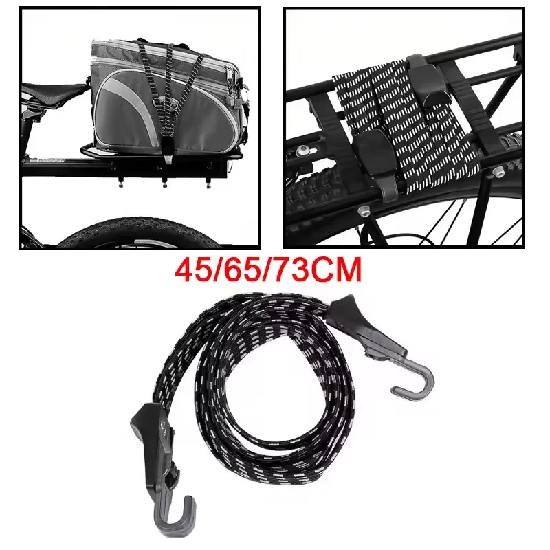 Motorcycles Bicycle Luggage Rope Elastic Carrier Rack Straps Elastic Rubber Belt Buckle Rope Belt With Hook Mountain Bike Bag - Image 2