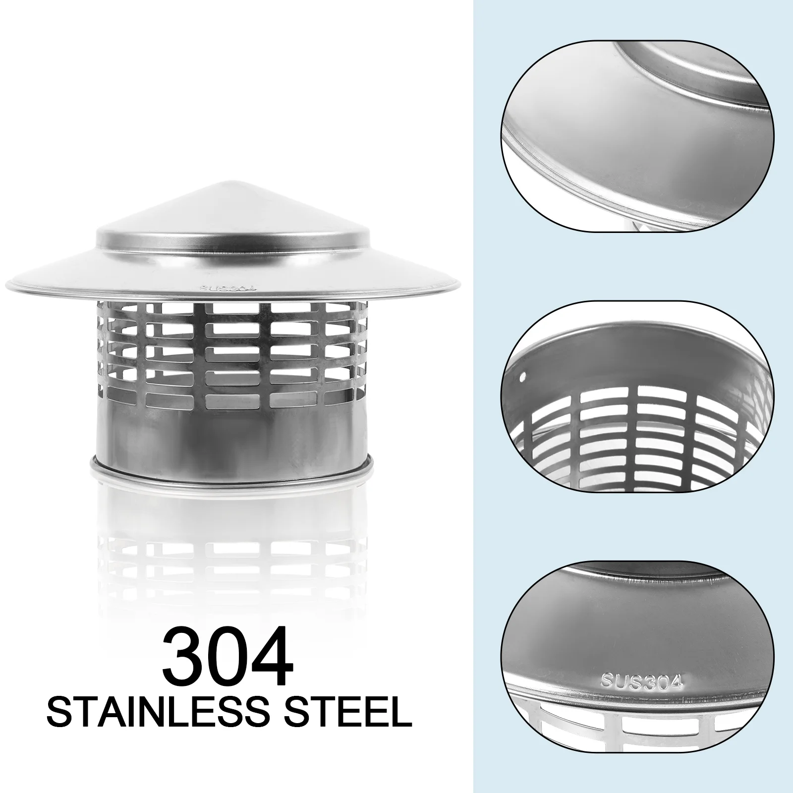 

Chimney Rain Cap 110mm Durable Roof Vent Caps Exhaust Hood Rainproof Protector Chimney Rain Cap Roof Vent Caps