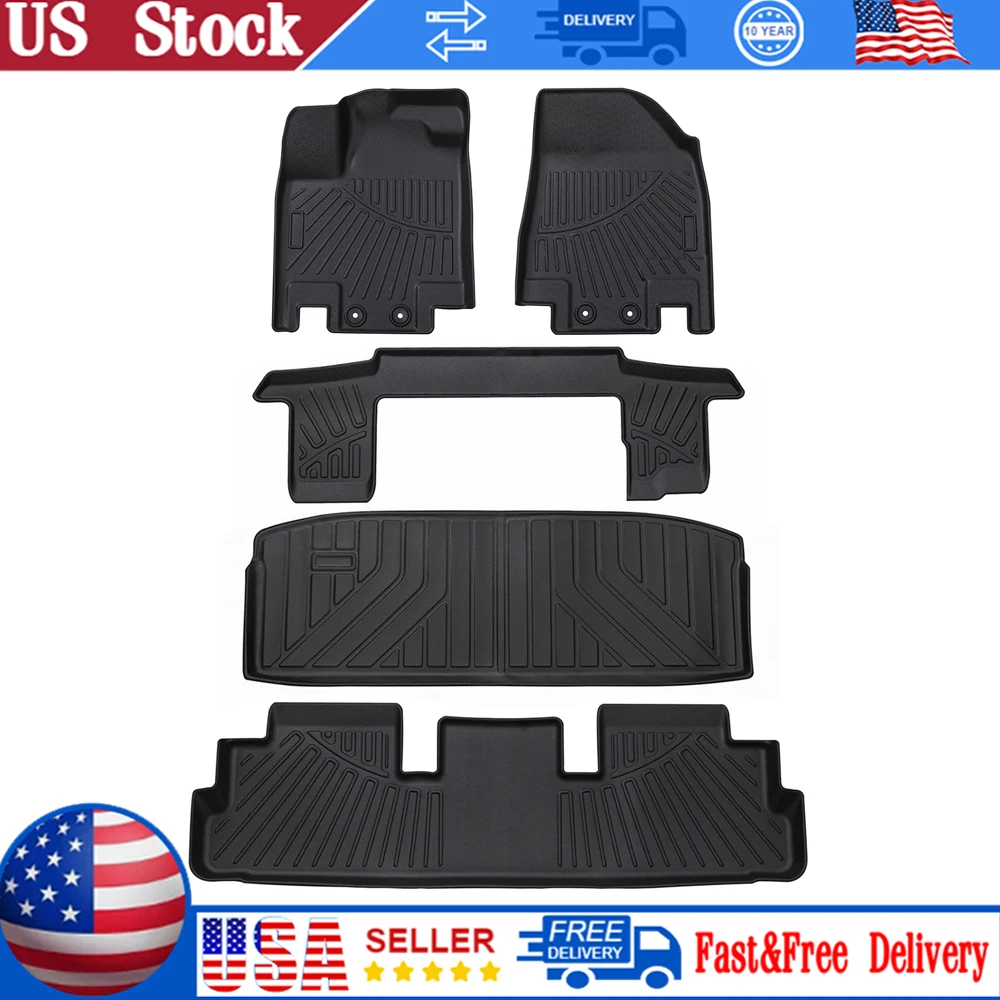 

High Quality Car 3D 3Rows Floor Mats and Cargo Liner for 2022-2024 Nissan Pathfinder 7 Passengers